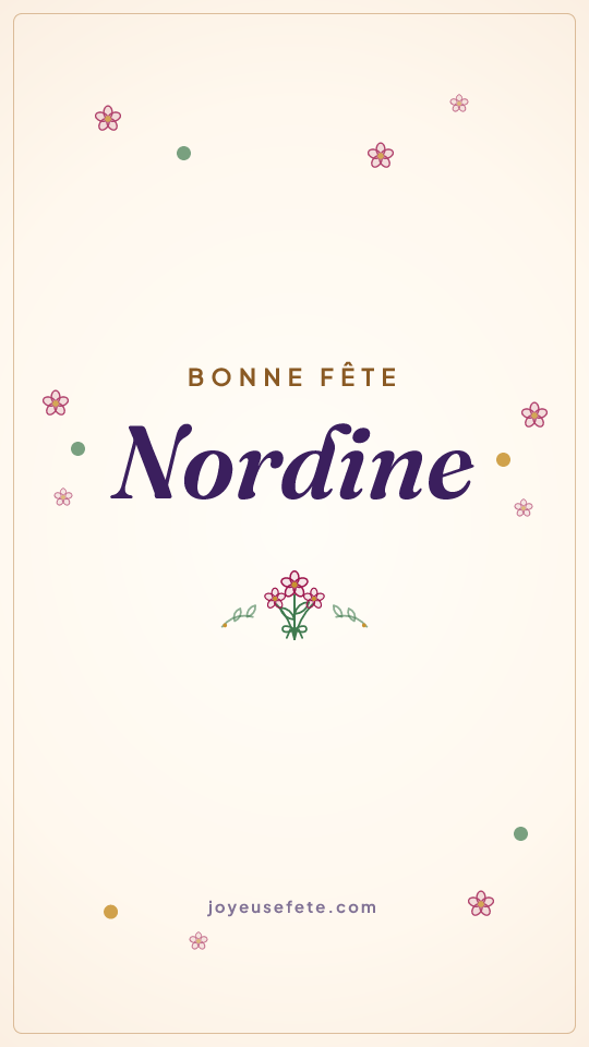 Image « Bonne fête Nordine » au format story