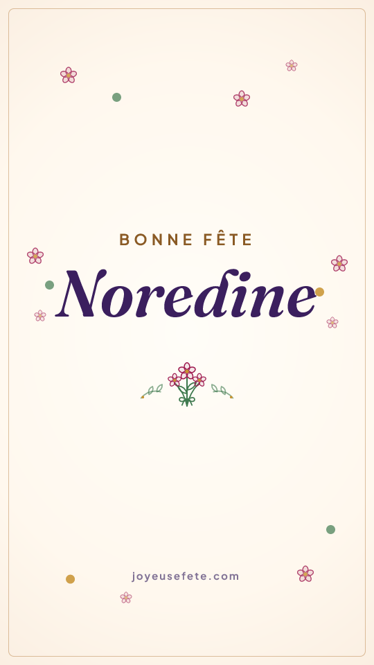 Image « Bonne fête Noredine » au format story