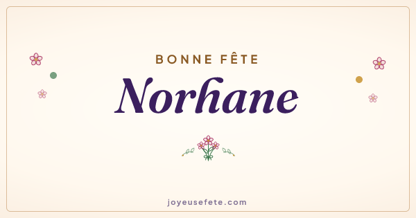 Image « Bonne fête Norhane » au format large