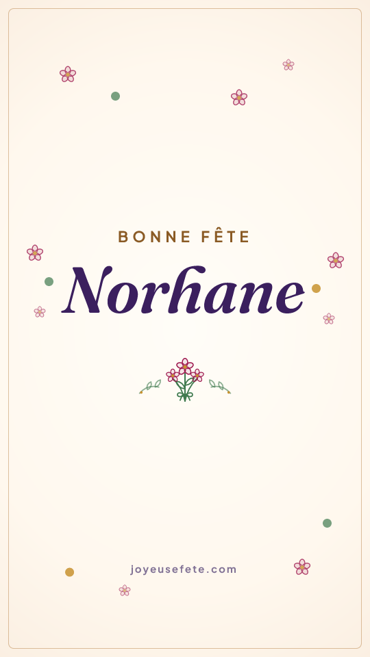 Image « Bonne fête Norhane » au format story