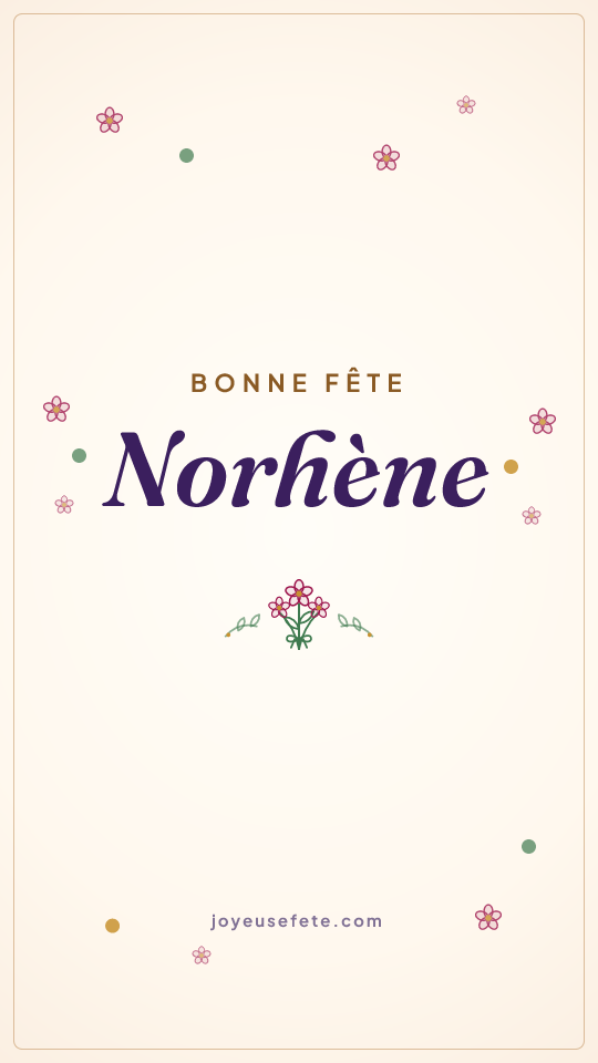 Image « Bonne fête Norhène » au format story