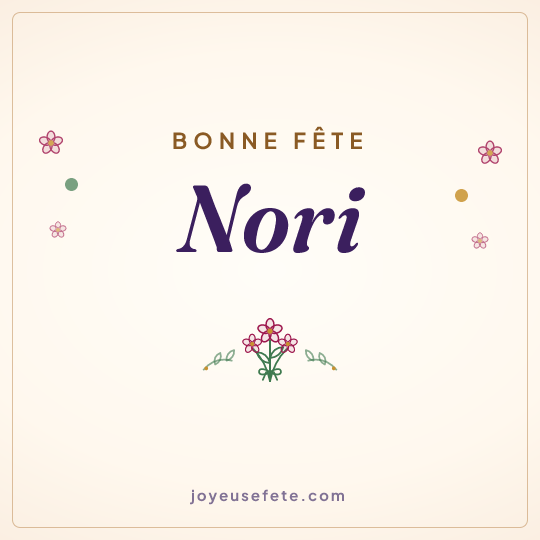Image carrée « Bonne fête Nori » pour WhatsApp