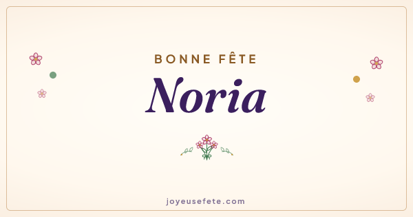 Image « Bonne fête Noria » au format large