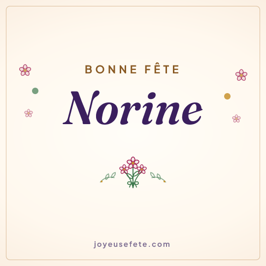 Image carrée « Bonne fête Norine » pour WhatsApp