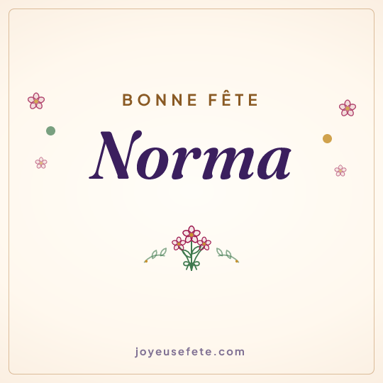 Image carrée « Bonne fête Norma » pour WhatsApp