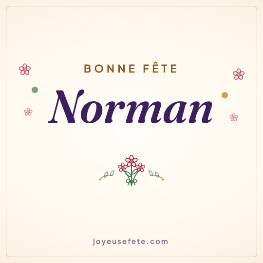 Image carrée « Bonne fête Norman » pour WhatsApp