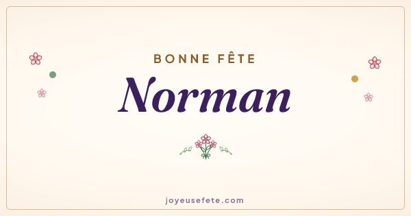 Image « Bonne fête Norman » au format large