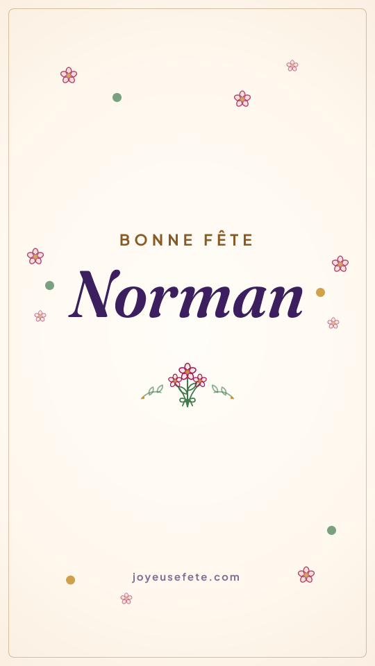 Image « Bonne fête Norman » au format story