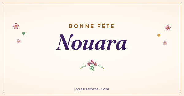 Image « Bonne fête Nouara » au format large