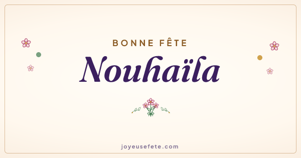 Image « Bonne fête Nouhaïla » au format large