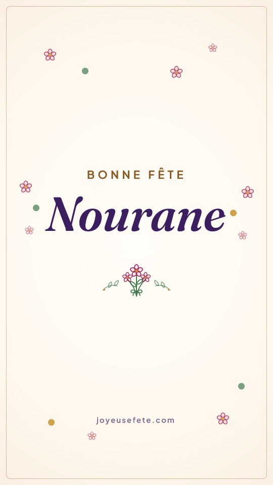 Image « Bonne fête Nourane » au format story