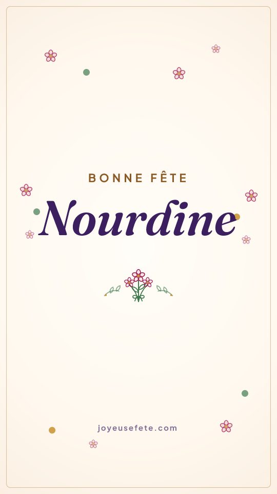Image « Bonne fête Nourdine » au format story