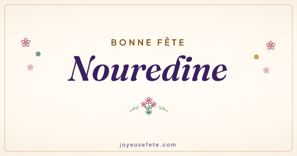 Image « Bonne fête Nouredine » au format large