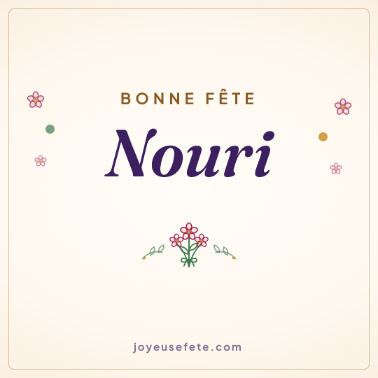 Image carrée « Bonne fête Nouri » pour WhatsApp