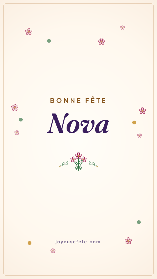 Image « Bonne fête Nova » au format story