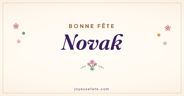 Image « Bonne fête Novak » au format large