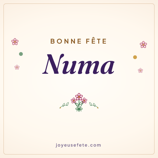 Image carrée « Bonne fête Numa » pour WhatsApp