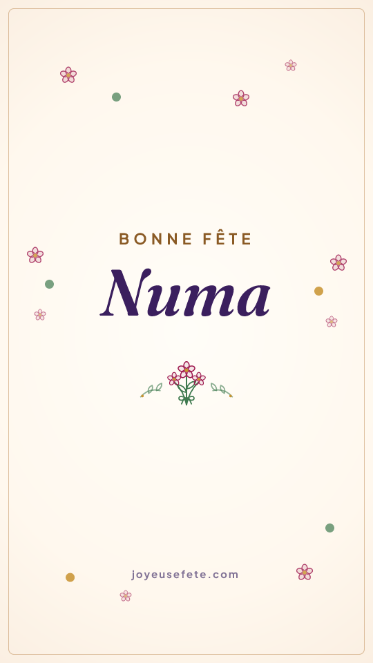 Image « Bonne fête Numa » au format story