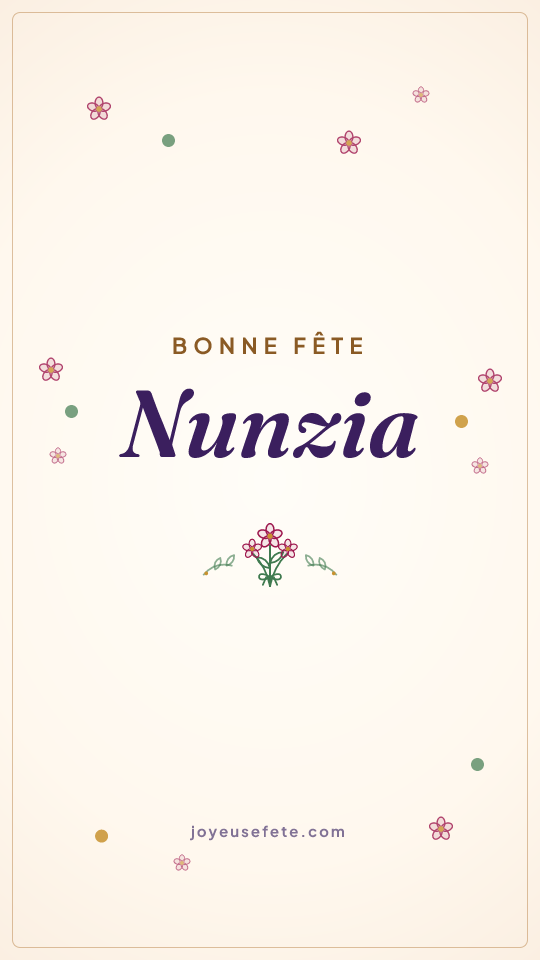 Image « Bonne fête Nunzia » au format story