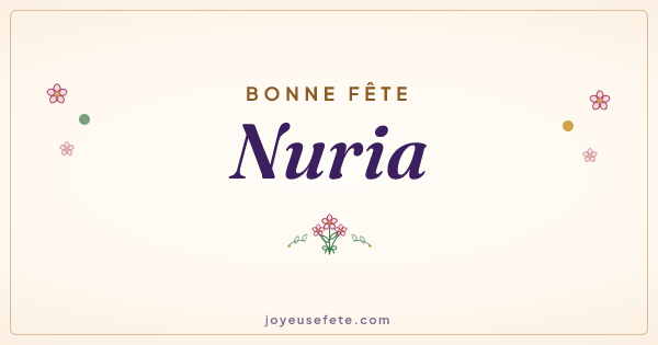 Image « Bonne fête Nuria » au format large