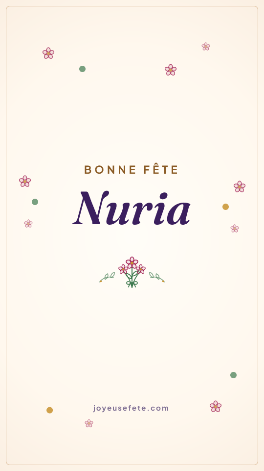 Image « Bonne fête Nuria » au format story