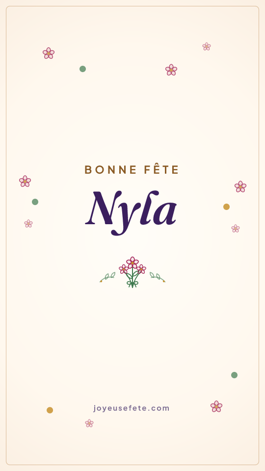 Image « Bonne fête Nyla » au format story