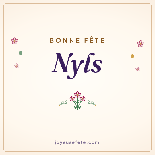 Image carrée « Bonne fête Nyls » pour WhatsApp