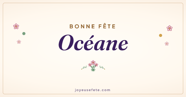 Image « Bonne fête Océane » au format large