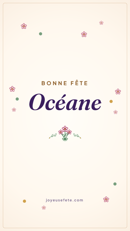 Image « Bonne fête Océane » au format story