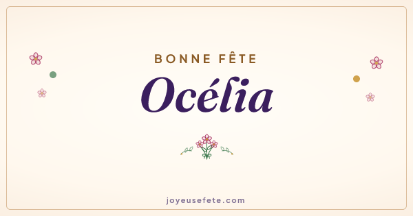 Image « Bonne fête Océlia » au format large