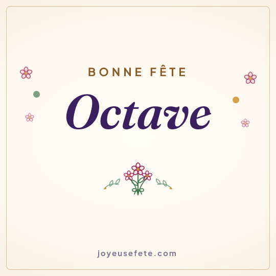 Image carrée « Bonne fête Octave » pour WhatsApp