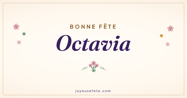 Image « Bonne fête Octavia » au format large