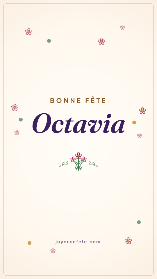 Image « Bonne fête Octavia » au format story