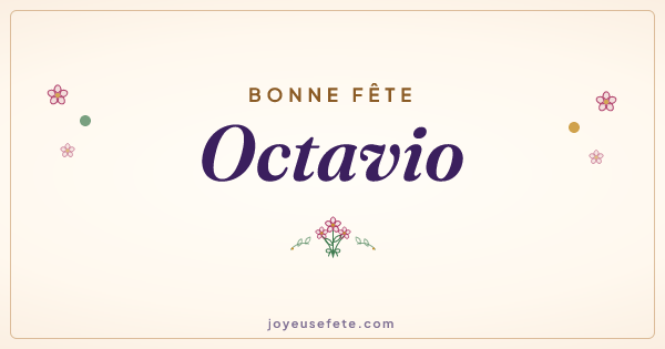 Image « Bonne fête Octavio » au format large
