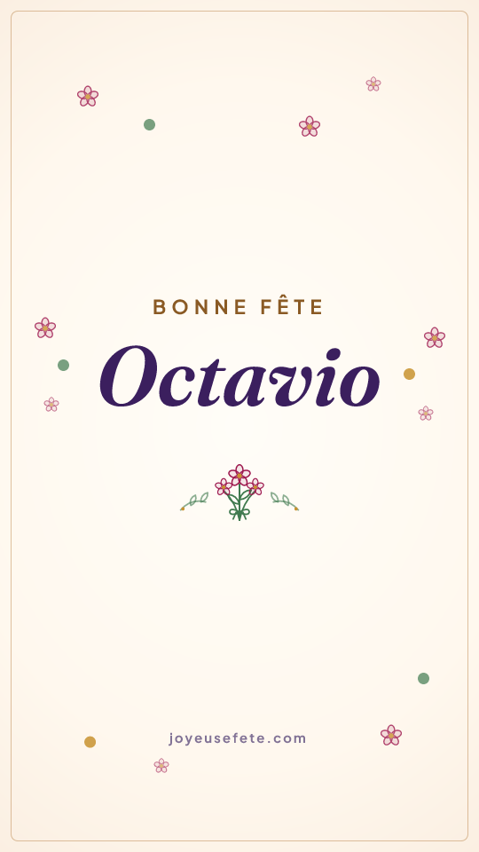 Image « Bonne fête Octavio » au format story