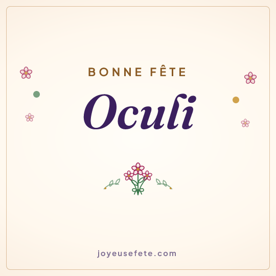 Image carrée « Bonne fête Oculi » pour WhatsApp