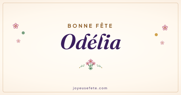 Image « Bonne fête Odélia » au format large