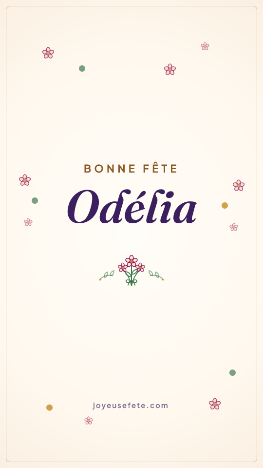 Image « Bonne fête Odélia » au format story