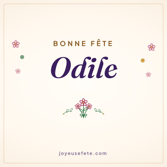 Image carrée « Bonne fête Odile » pour WhatsApp