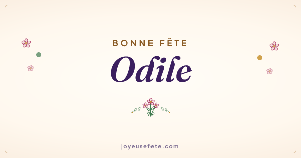Image « Bonne fête Odile » au format large