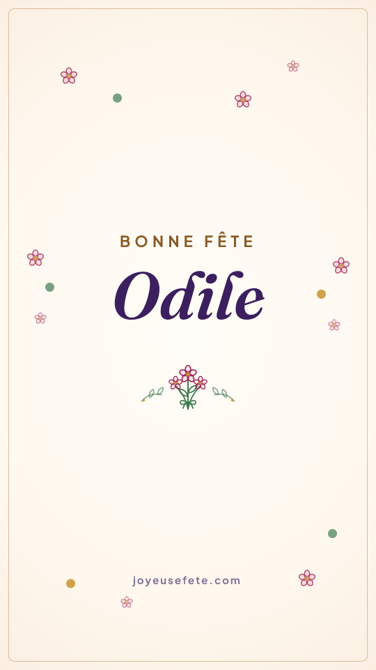 Image « Bonne fête Odile » au format story
