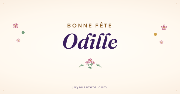 Image « Bonne fête Odille » au format large