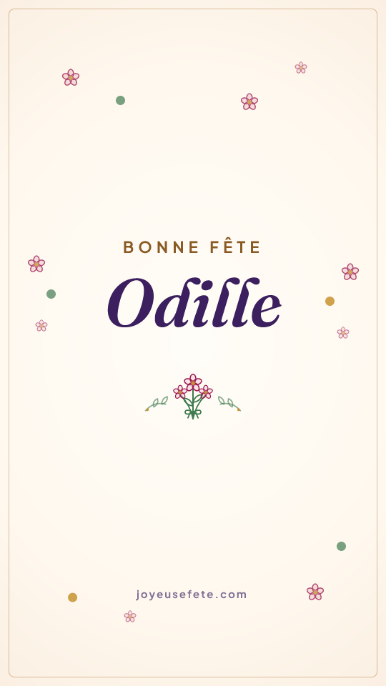 Image « Bonne fête Odille » au format story