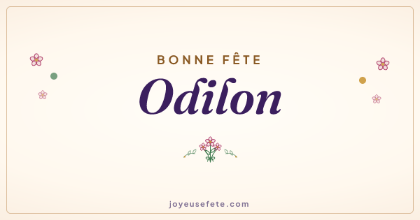 Image « Bonne fête Odilon » au format large