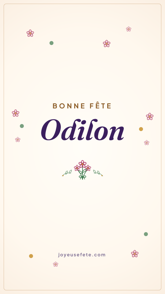 Image « Bonne fête Odilon » au format story
