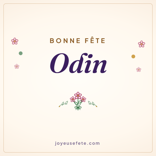 Image carrée « Bonne fête Odin » pour WhatsApp