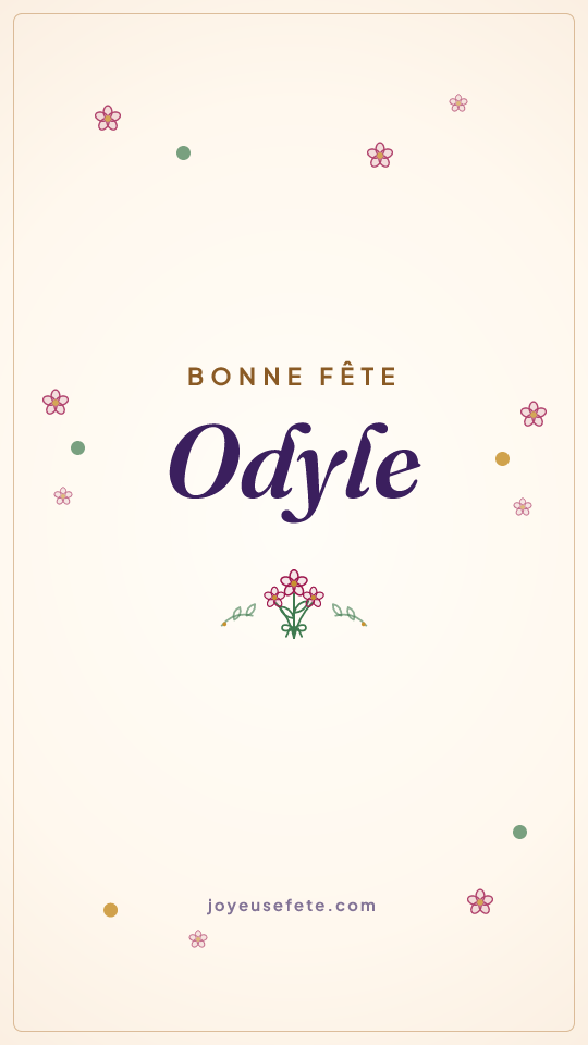 Image « Bonne fête Odyle » au format story