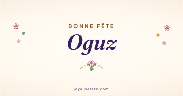Image « Bonne fête Oguz » au format large