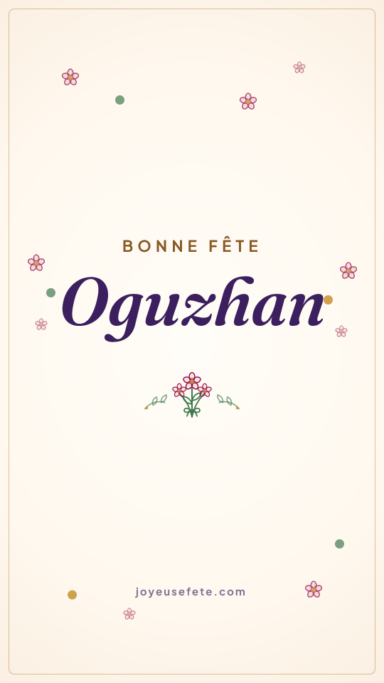Image « Bonne fête Oguzhan » au format story