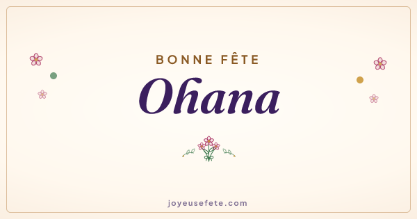 Image « Bonne fête Ohana » au format large